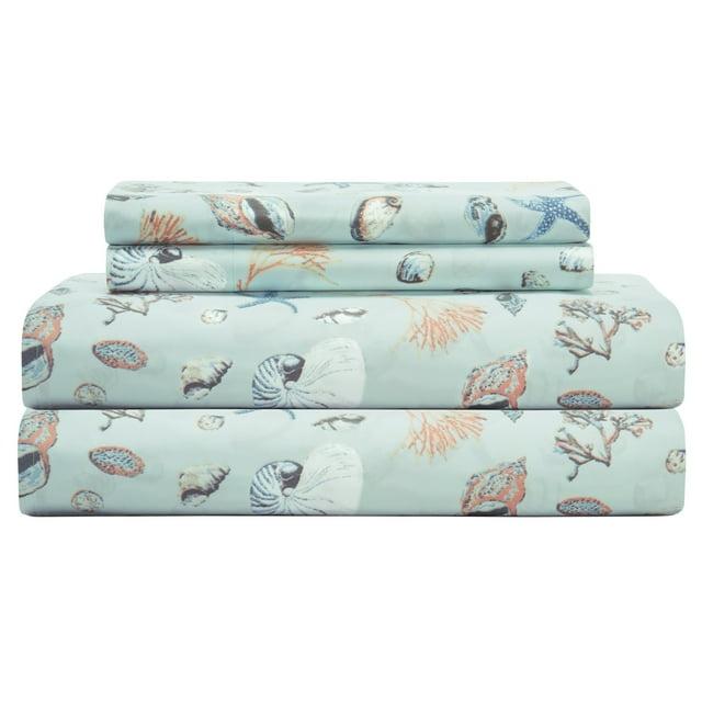 Beatrice Home Fashions Coastal Print Sheet Set
