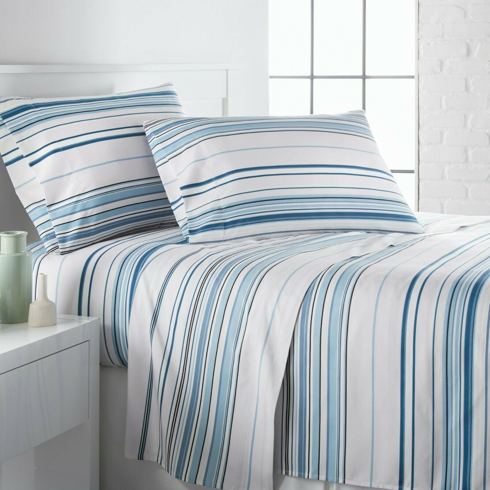 SouthShore Fine Linens Coastal Stripes Collection Striped Microfiber Sheet Set