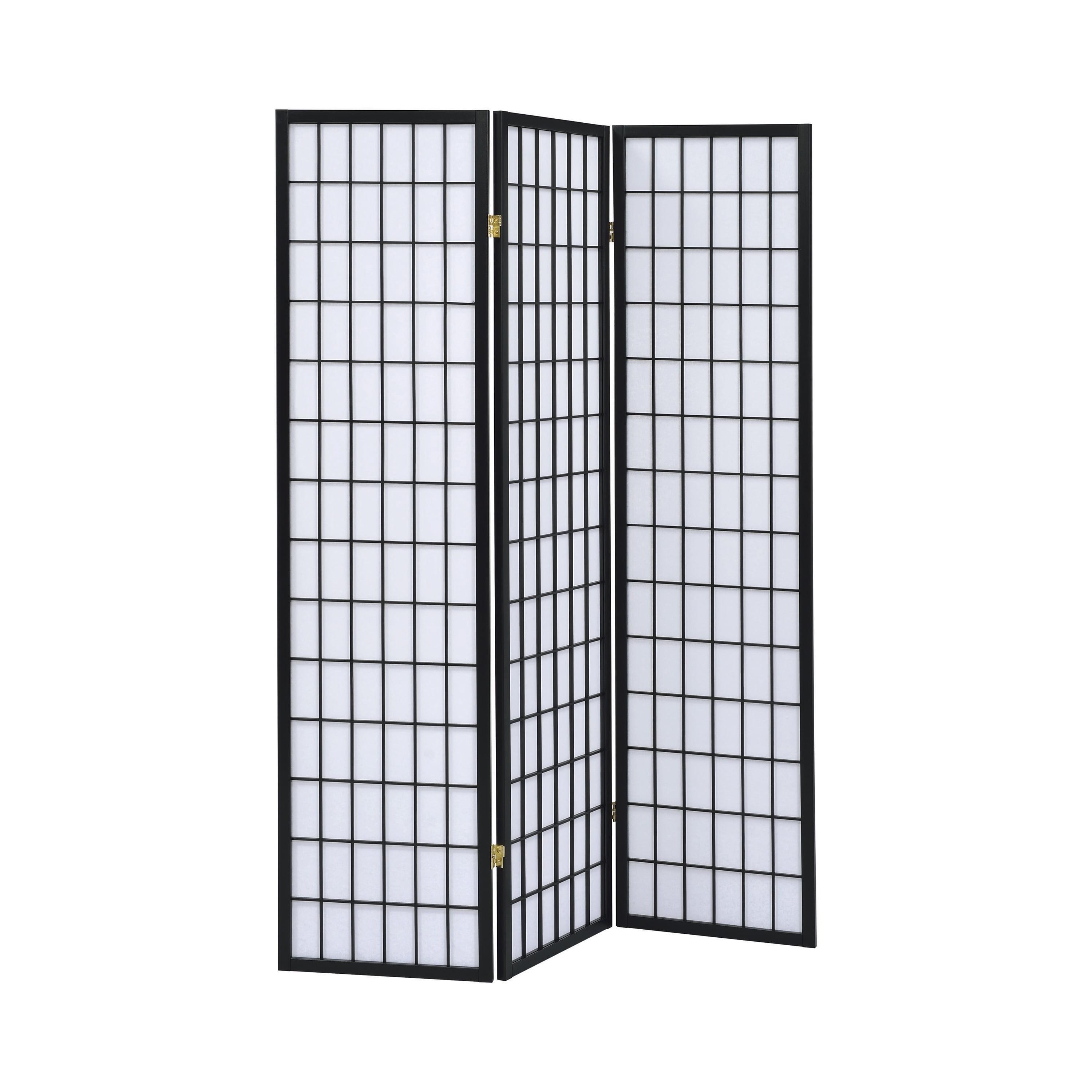 Black and White 3-Panel Shoji Folding Room Divider