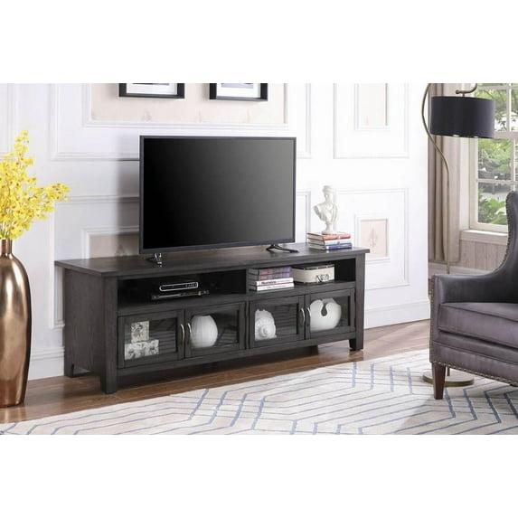 Coaster 4-Door Contemporary Wood TV Stand for TVs up to 75" in Dark Gray