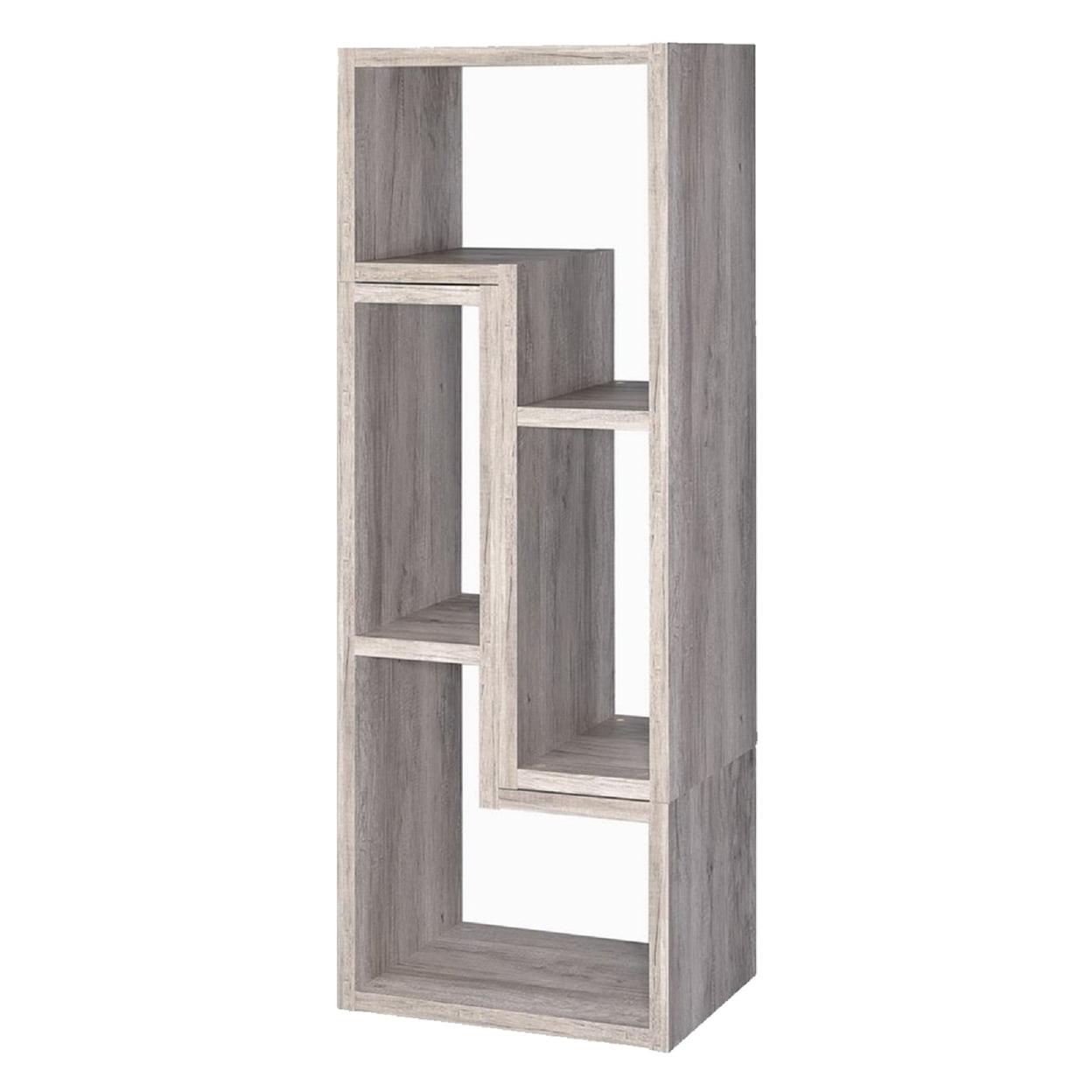 22" Velma Modular Bookcase & TV Stand: Stackable, Horizontal, Gray Driftwood - Coaster
