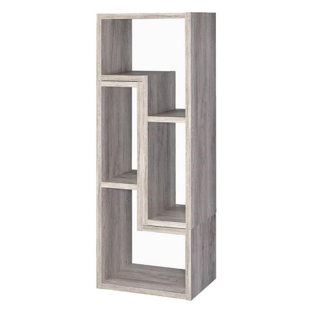 22" Velma Modular Bookcase & TV Stand: Stackable, Horizontal, Gray Driftwood - Coaster
