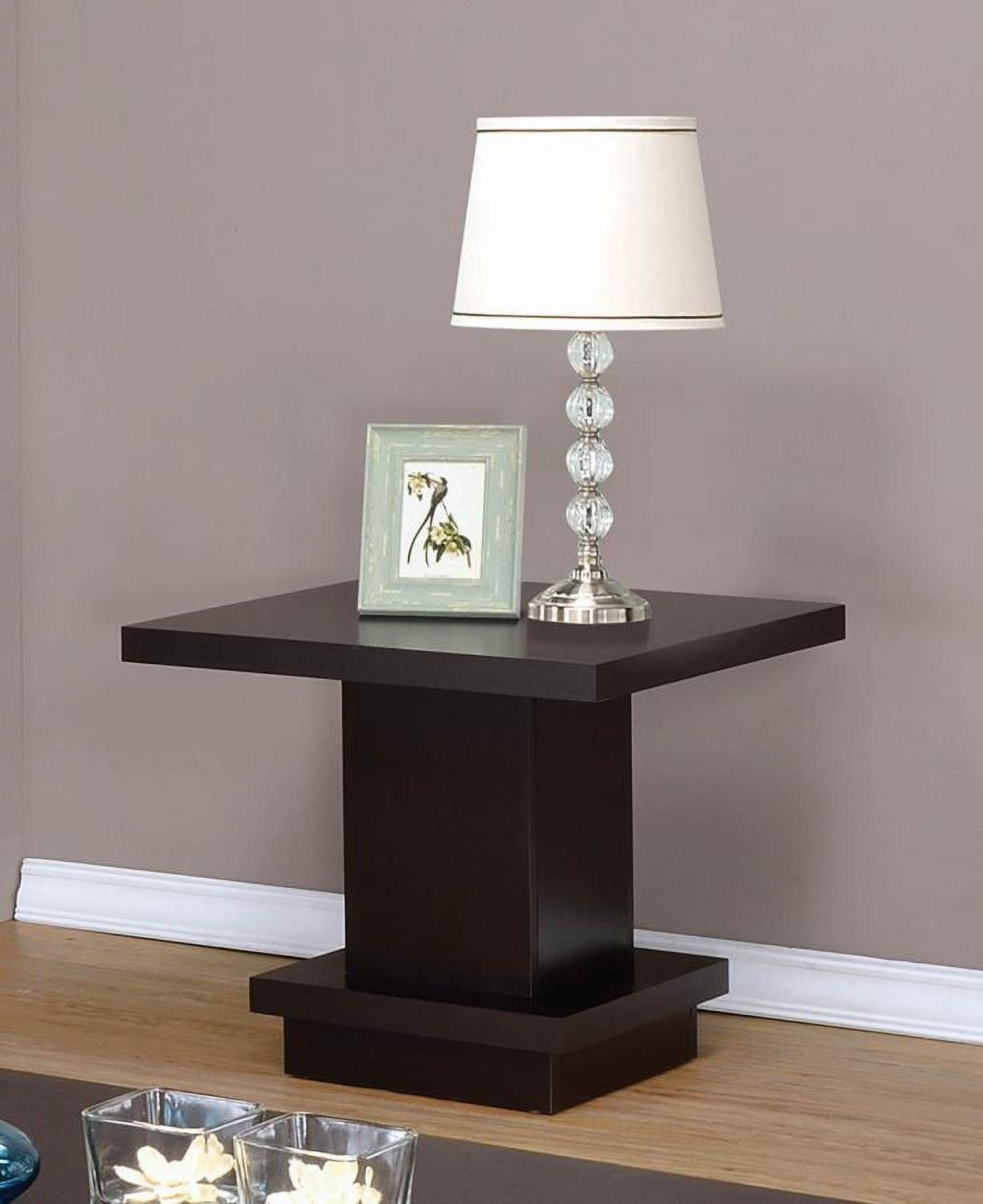 Reston Square Wood End Table Cappuccino Brown - Coaster