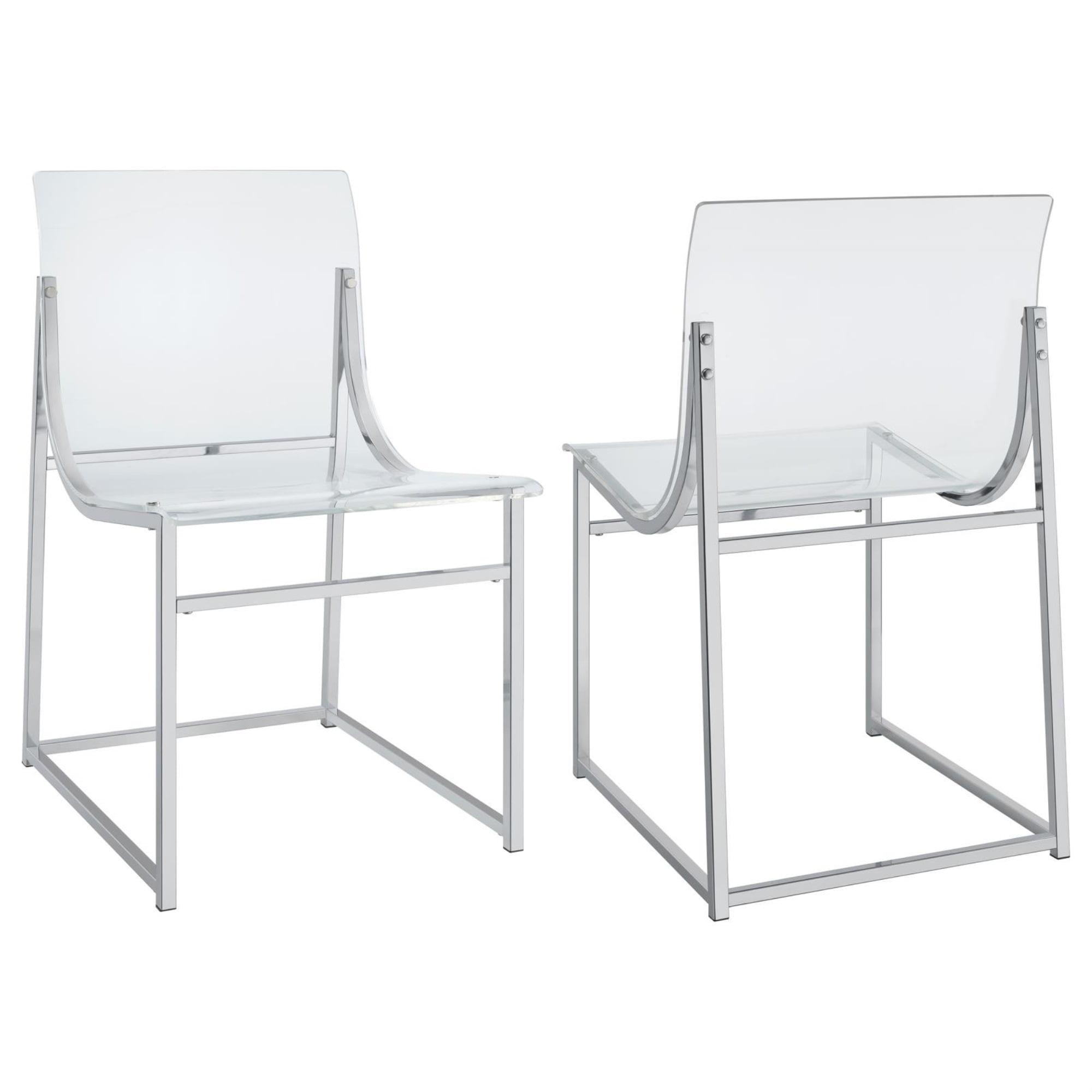 Coaster Set of 2 Adino Modern Acrylic Dining Side Chairs