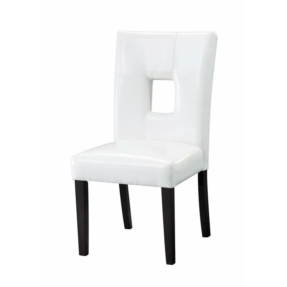 Coaster Anisa Open Back Faux Leather Dining Chairs in White