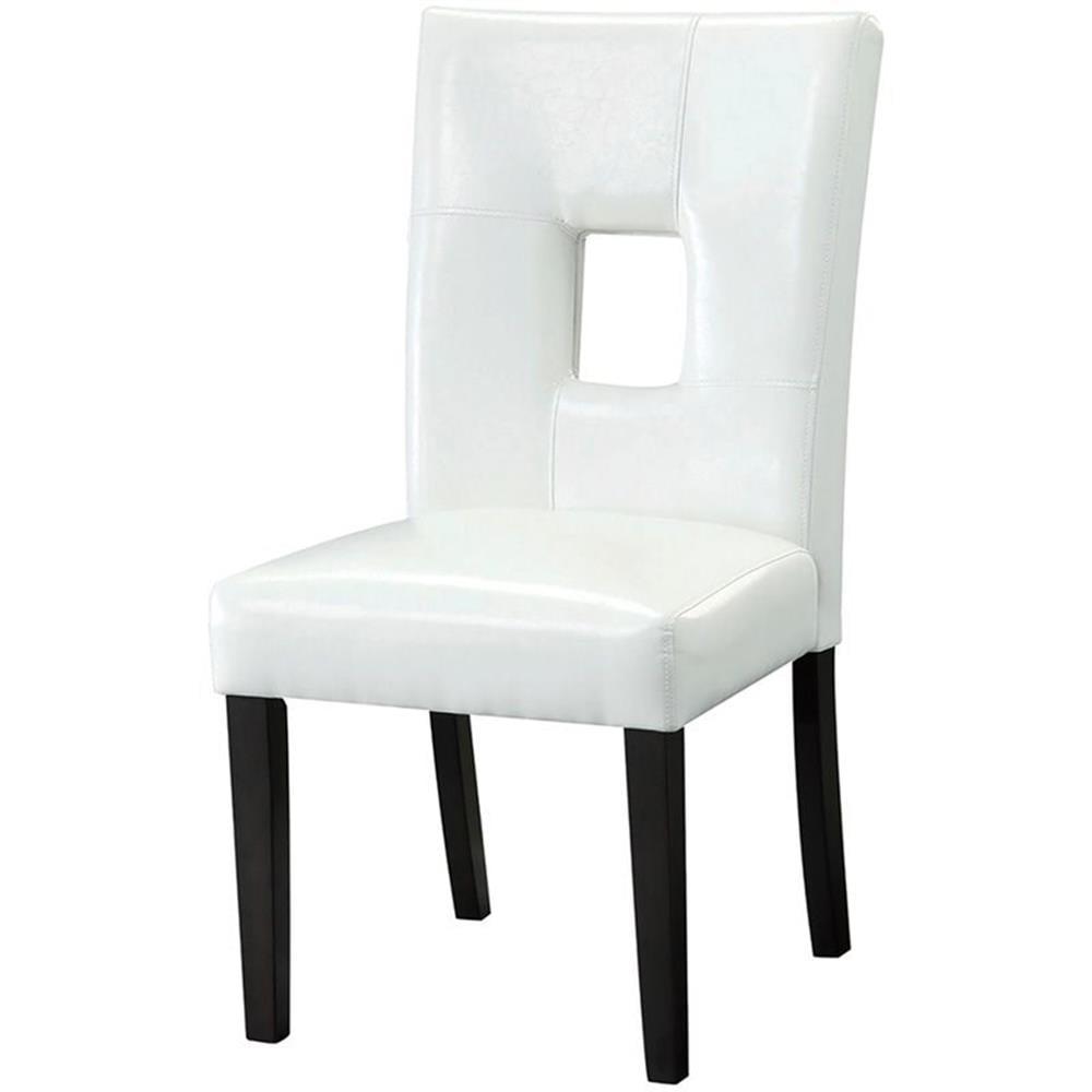 Coaster Anisa Open Back Faux Leather Dining Chairs in White
