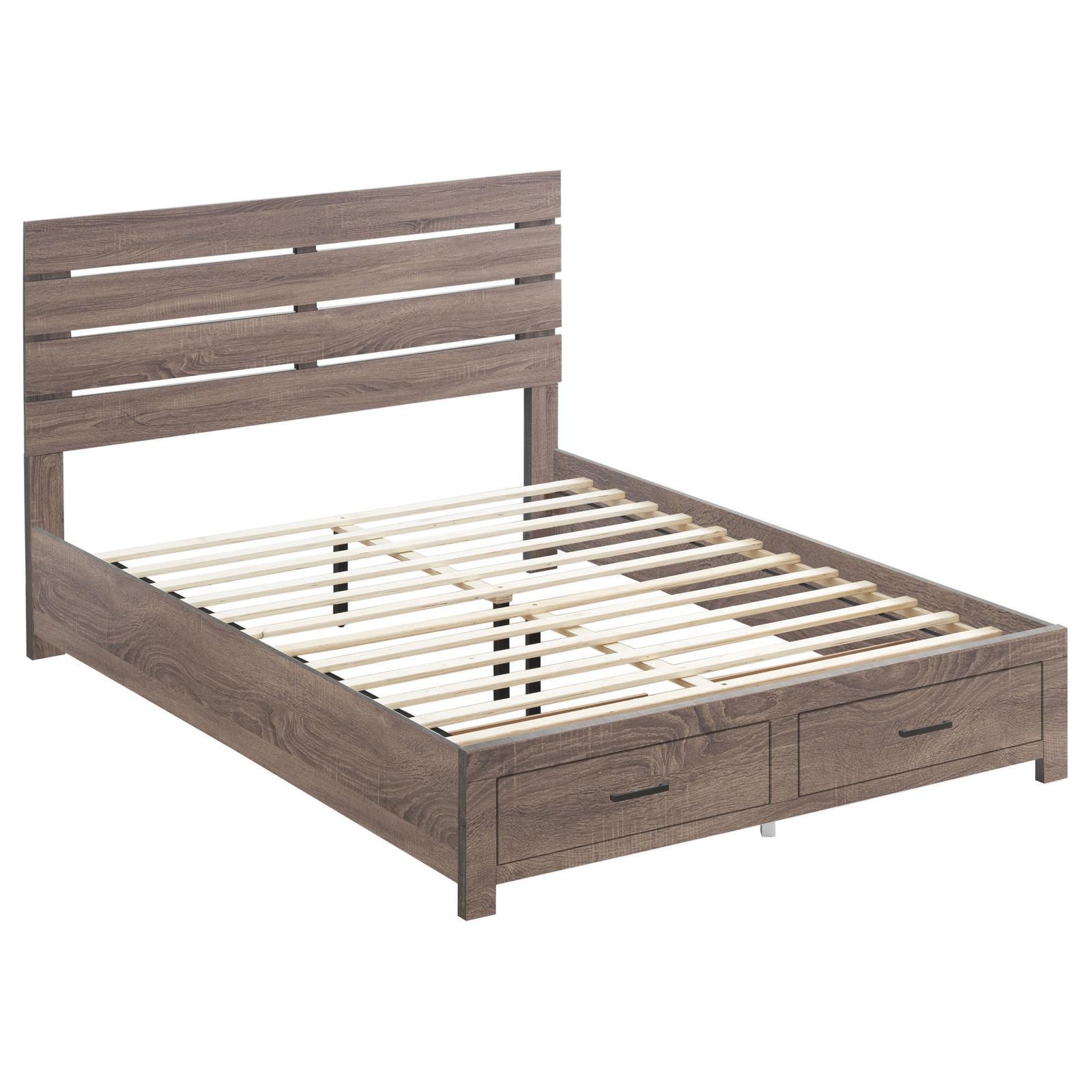 Coaster Brantford Farmhouse Wood Queen Storage Bed in Barrel Oak