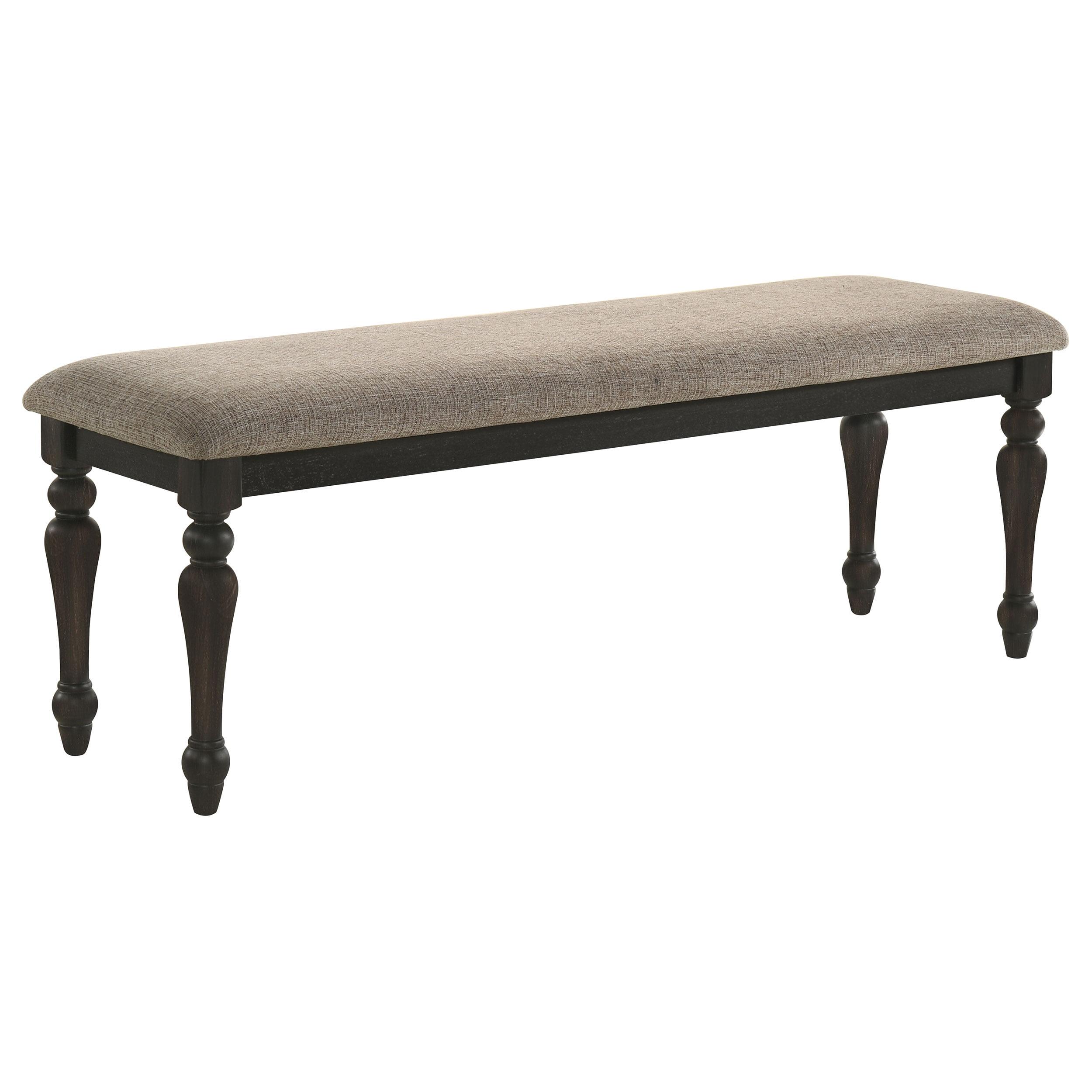 Bridget Beige and Brown Upholstered Dining Bench