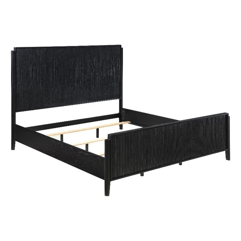 Kirby Kha Brookmead Wood Panel Bed Black