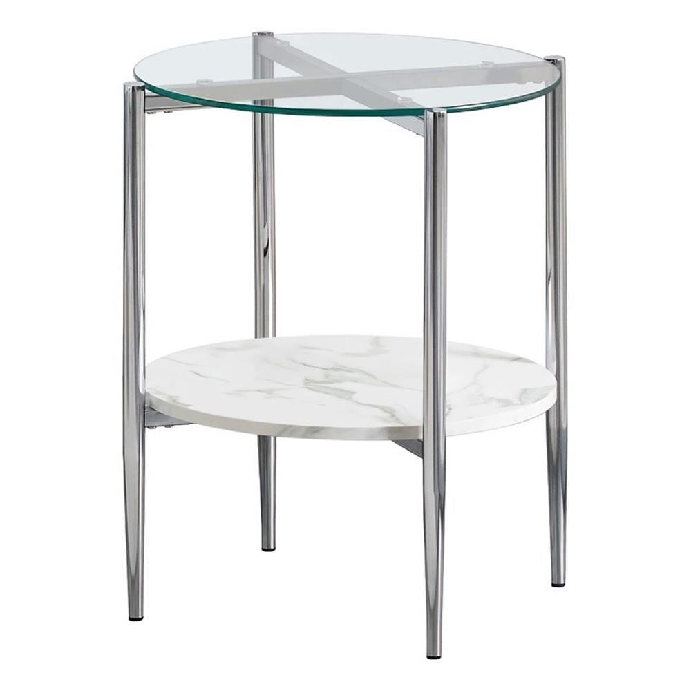 Cadee Glass Top End Table