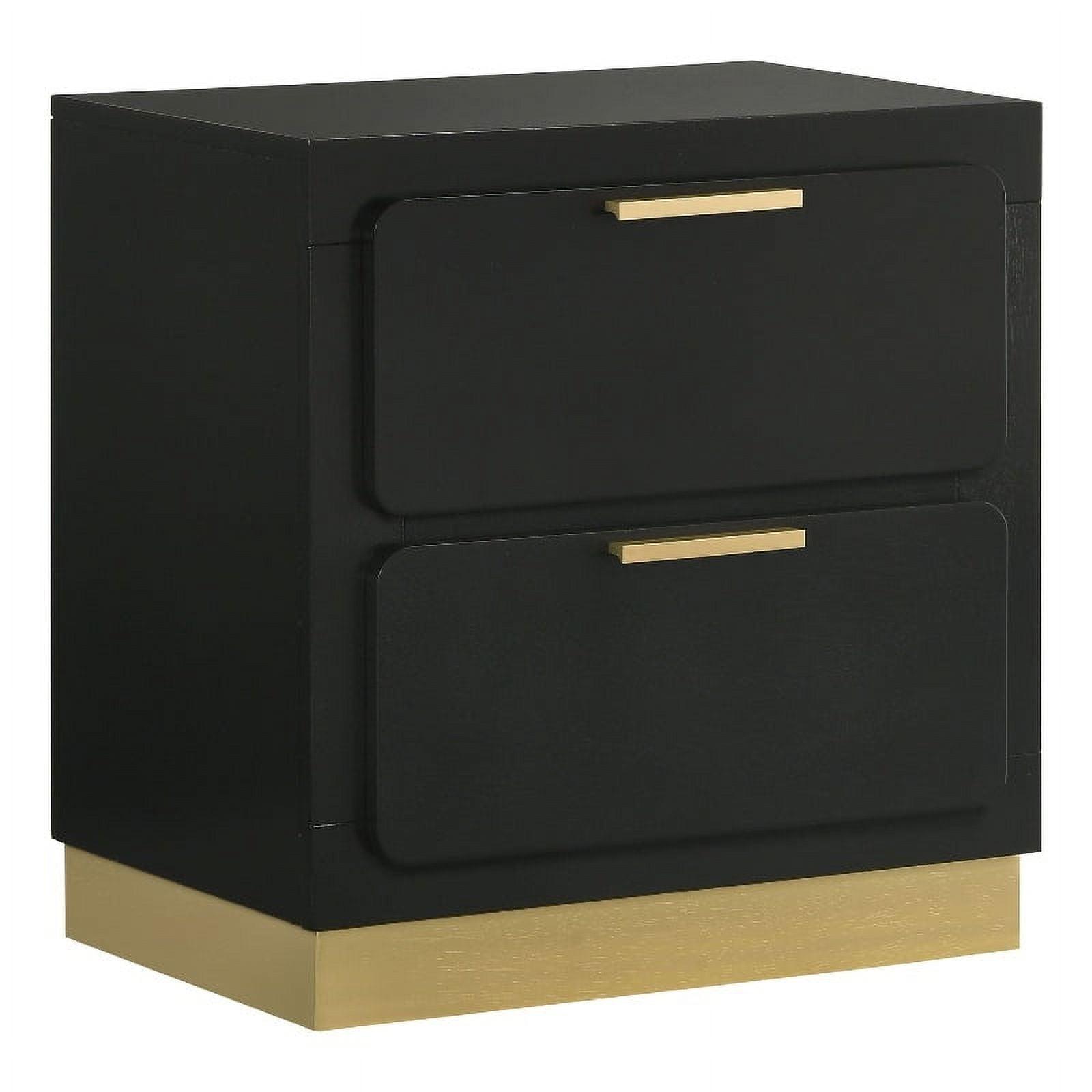 Coaster Home Furnishings Caraway 2-Drawer Nightstand Black