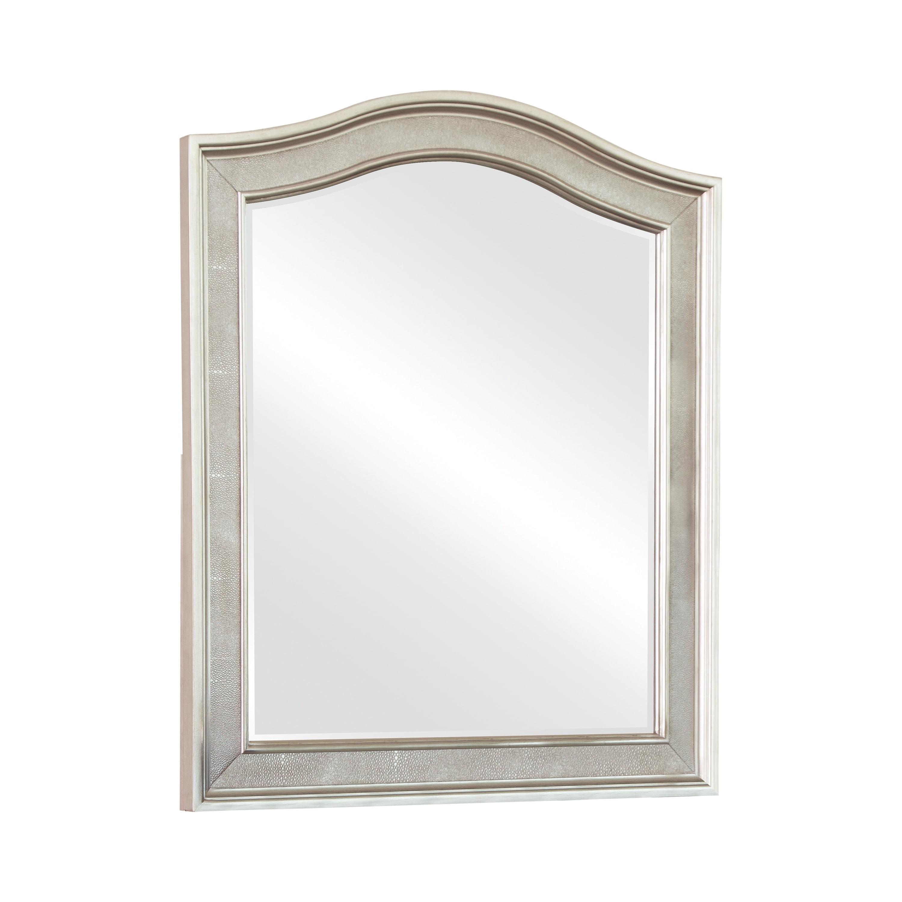 Elegant Transitional 34'' Gold Wood Vanity Mirror