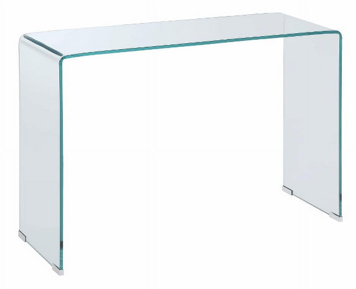 Minimalist Clear Glass Rectangular Sofa Table