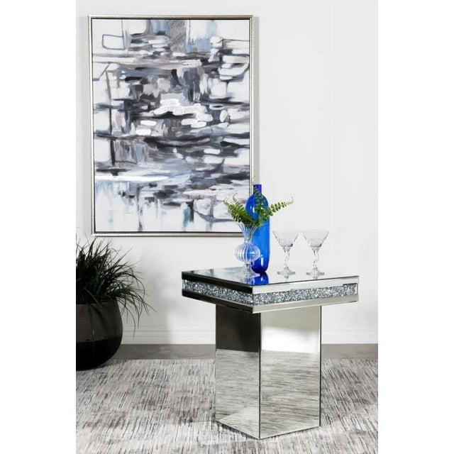 Coaster CompanyElora Pedestal Square Top Accent Table Mirrorfor Indoors