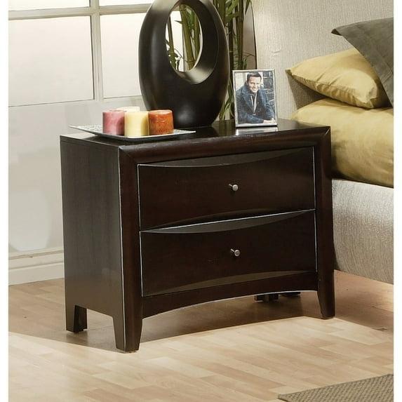 Coaster Contemporary Style Nightstand, Cappuccino Finish