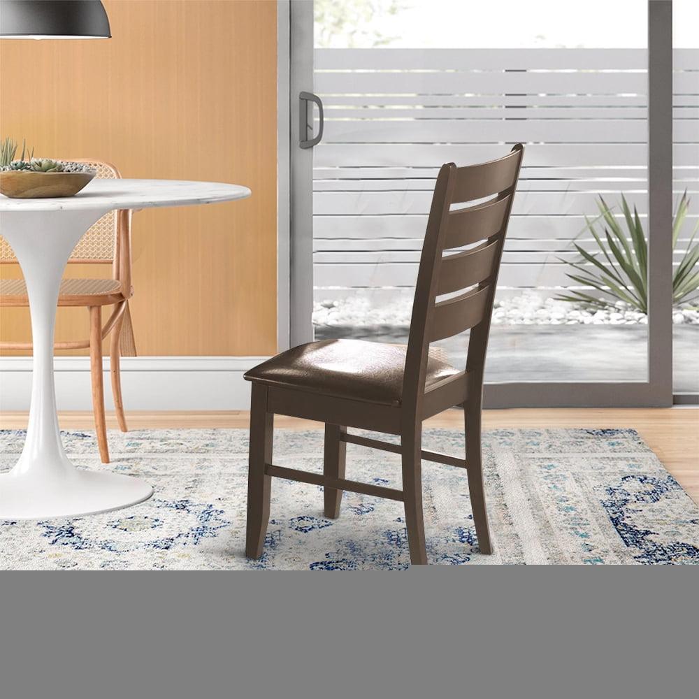 Ladder Back Side Chairs Cappuccino And Black (set Of 2) (Set of 2)