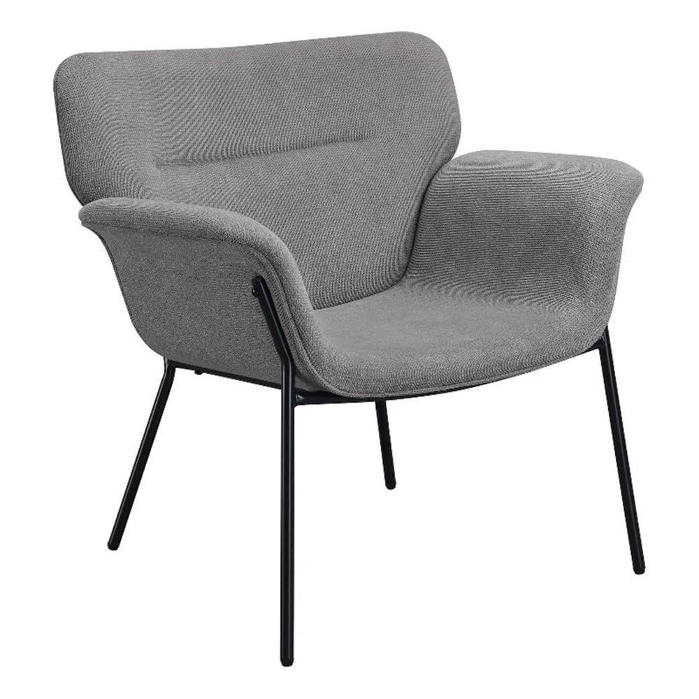 Coaster Davina Modern Upholstered Flared Arms Accent Chair Ash Gray