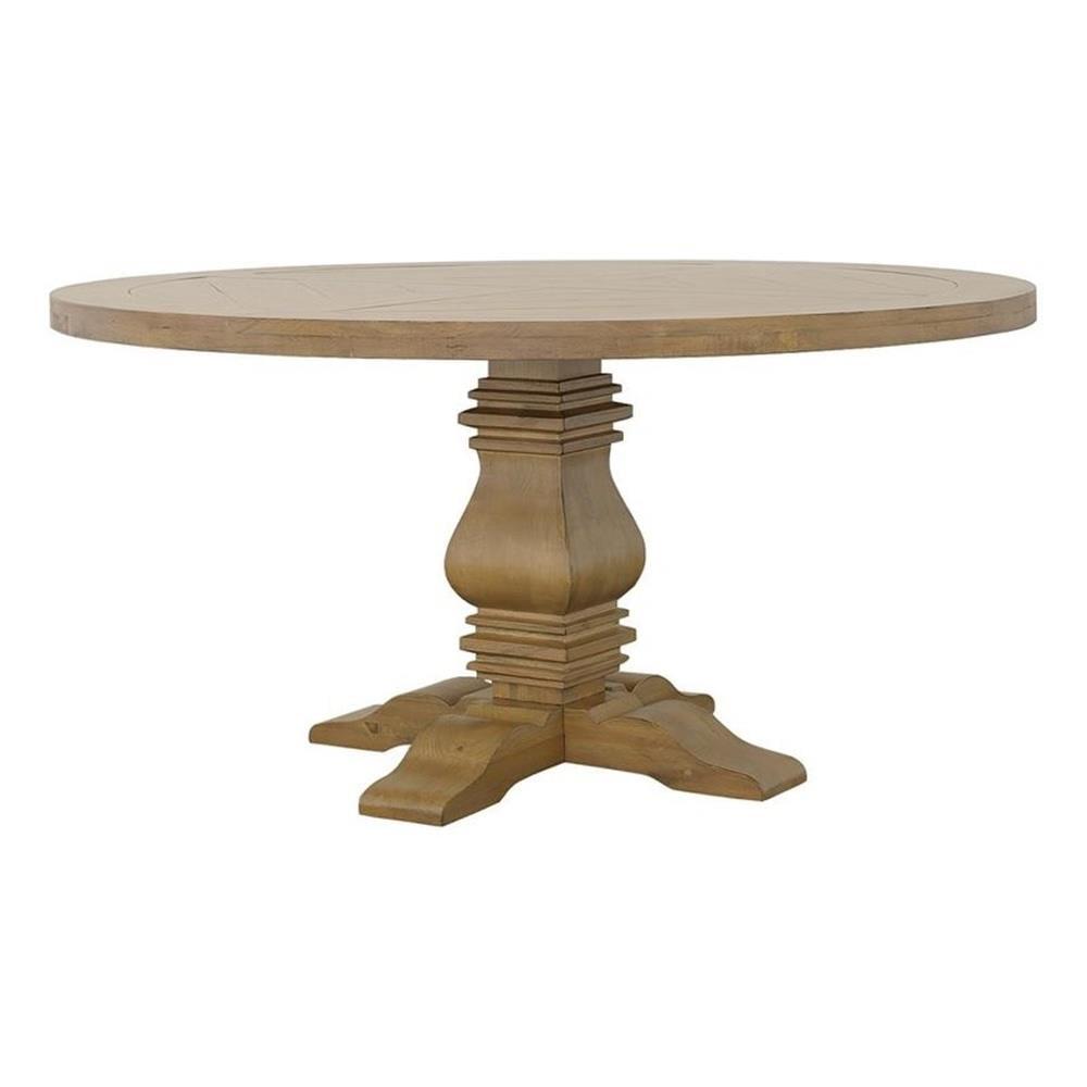 Ophelia & Co. Morriston Pine Round Solid Wood Dining Table