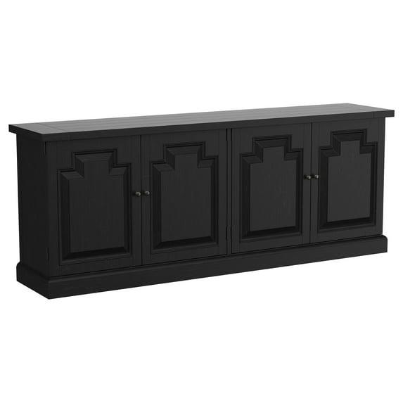 4-door Dining Sideboard Buffet Distressed Black