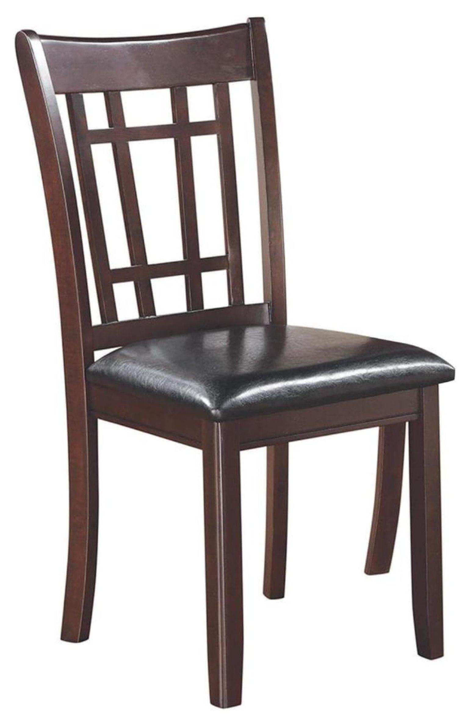 Black Faux Leather Upholstered Wood Side Chair