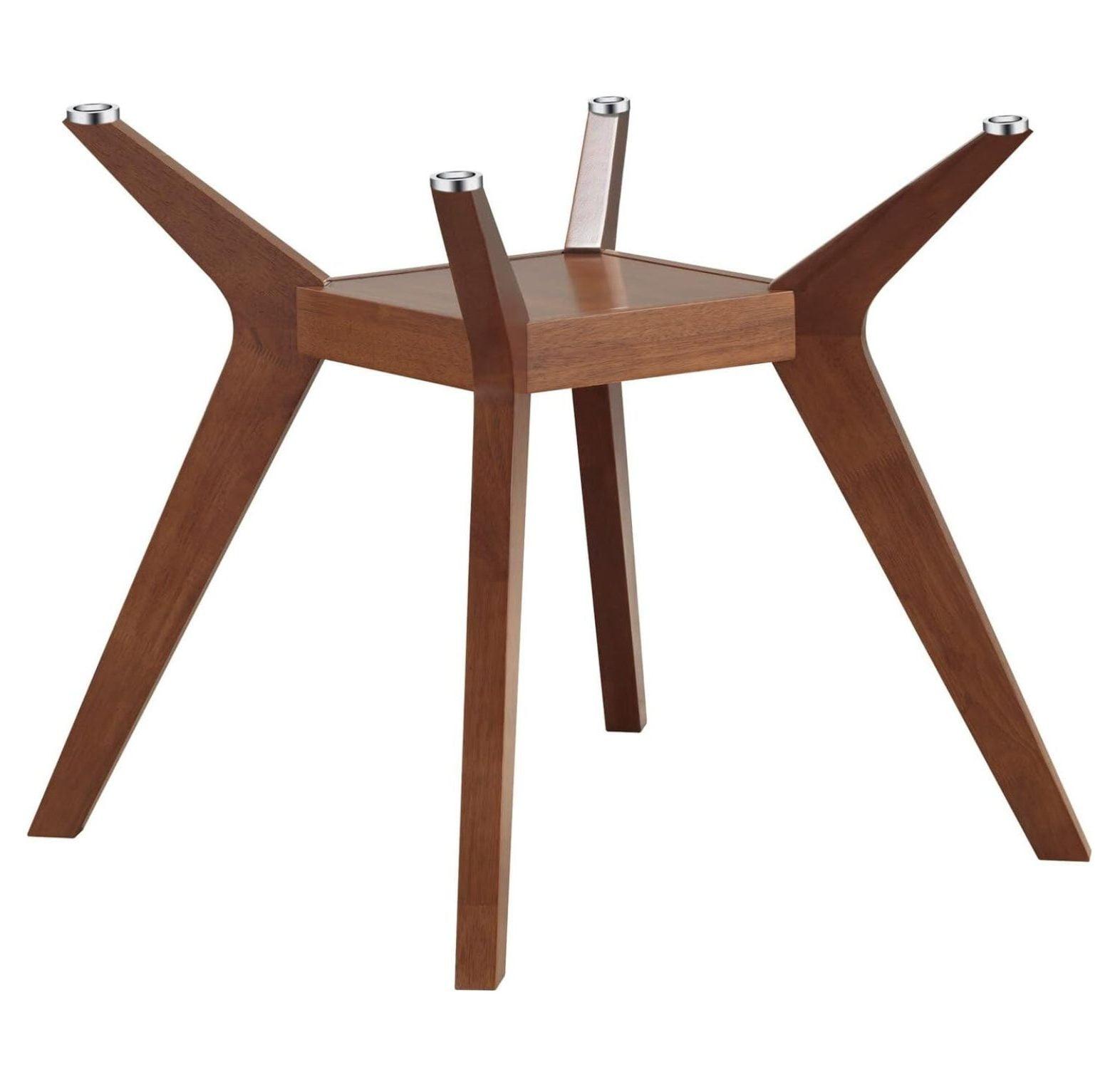 Coaster Furniture Paxton Century Modern Wood Table Base Glass Top Sold Separately Nutmeg Brown 122180