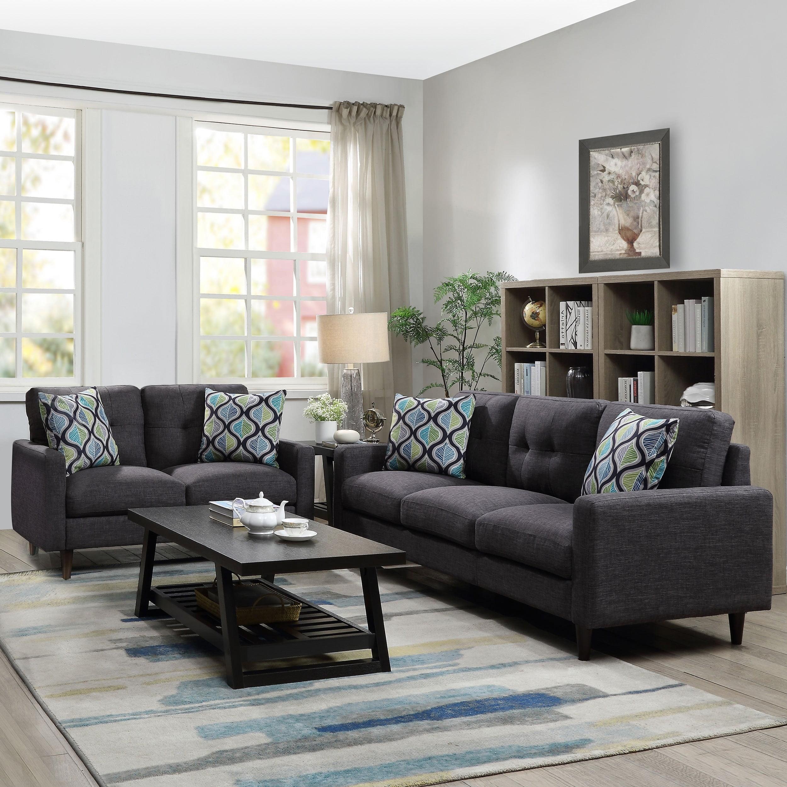 Coaster  Furniture Watsonville Grey 2-piece Cushion Back Living Room Set