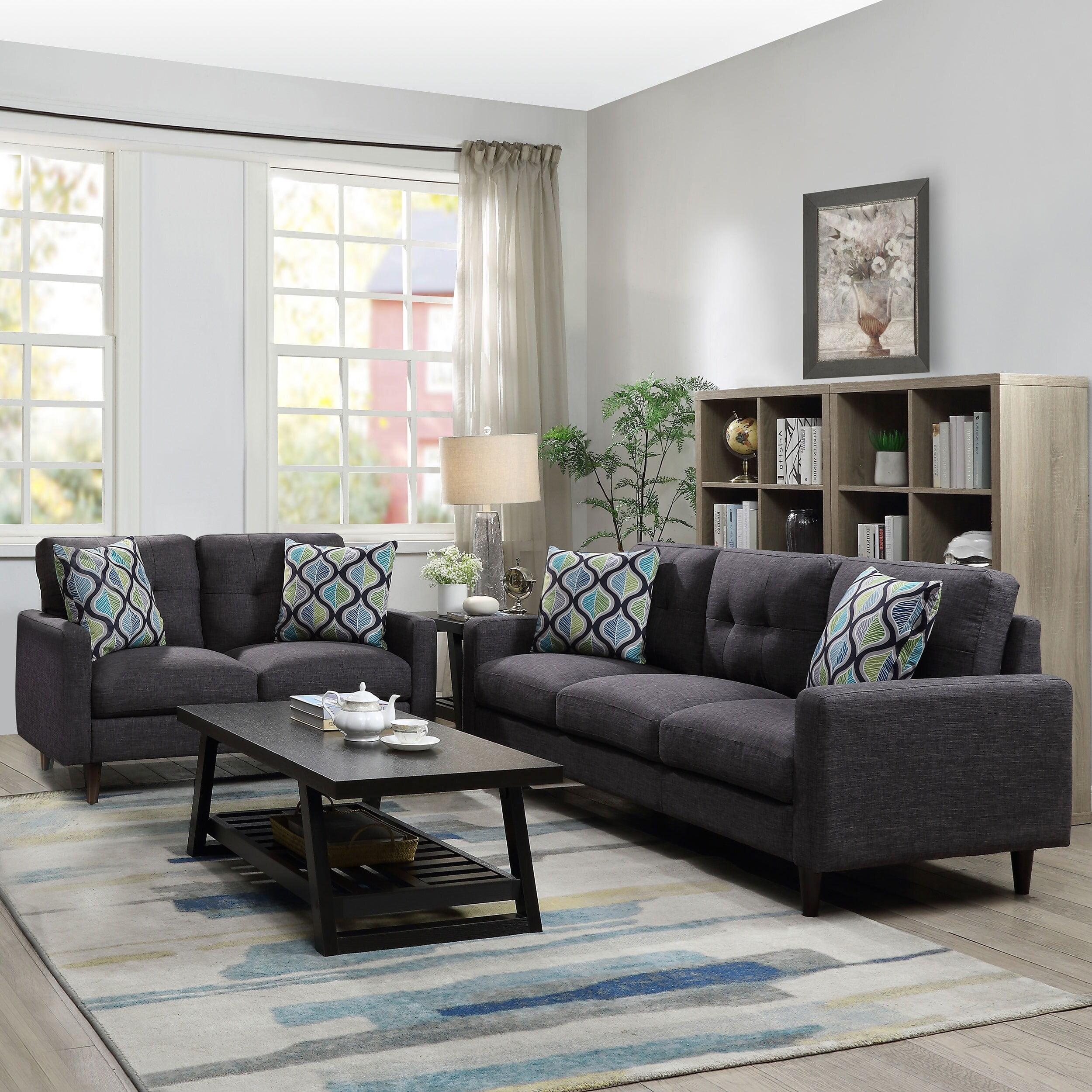 Coaster  Furniture Watsonville Grey 2-piece Cushion Back Living Room Set