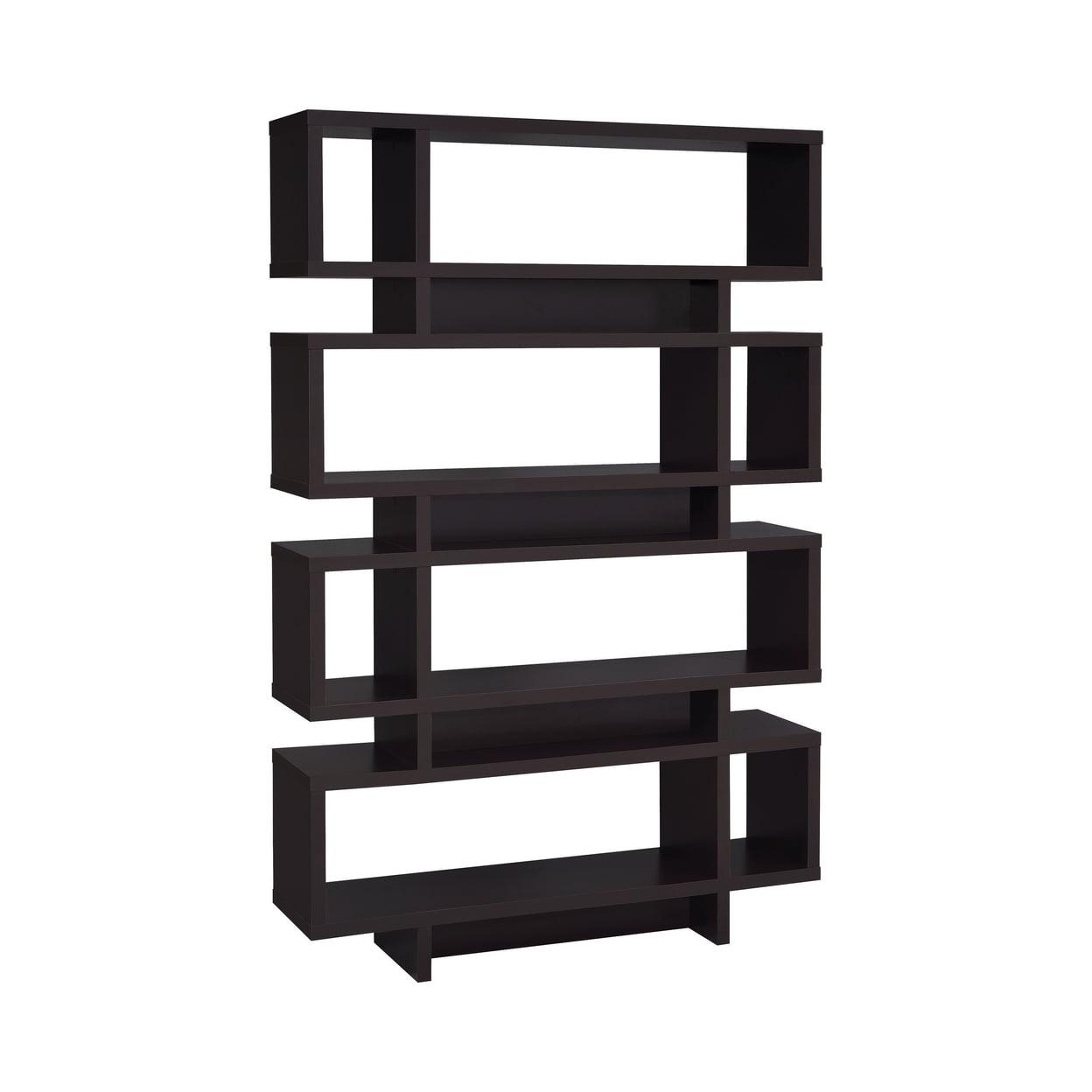 Coaster Home Furnishings 4 Tier Display Bookcase Storage Shelf, Cappuccino