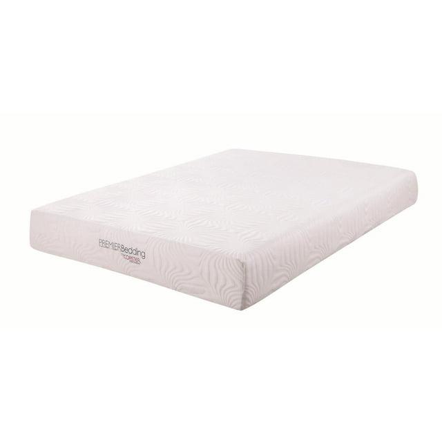 Coaster Key California King Transitional Fabric Memory Foam Mattress in White