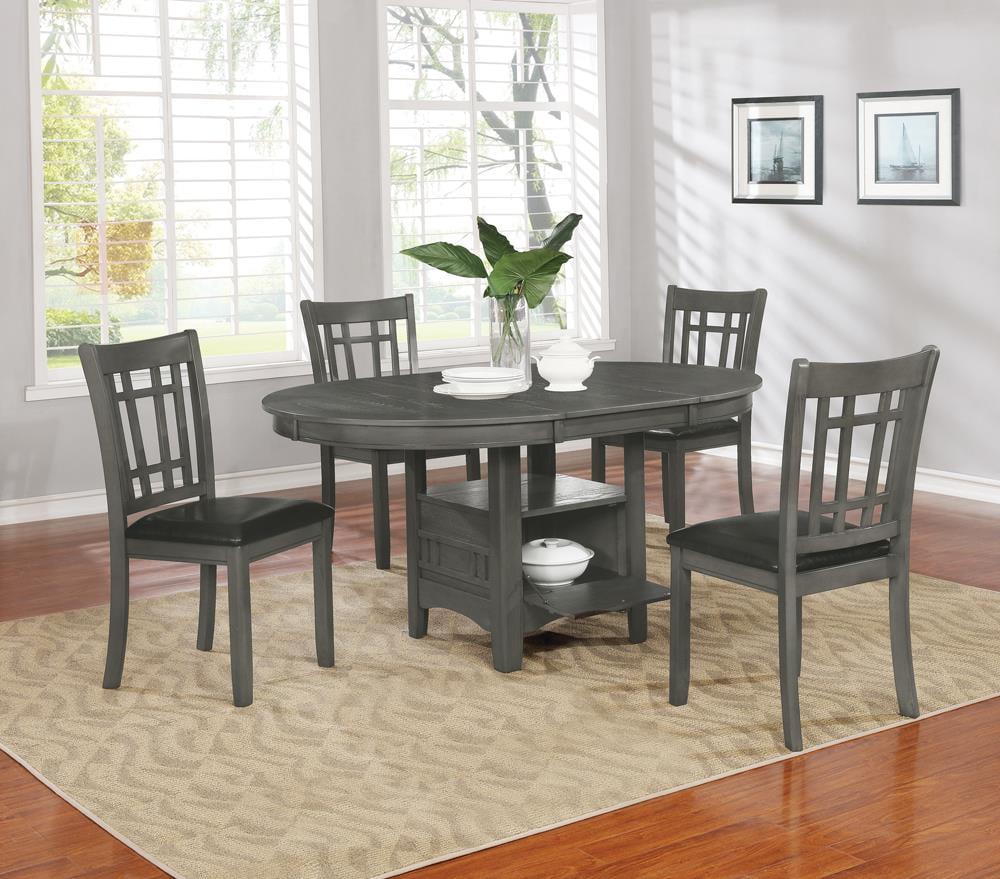 Damian 5-Piece Dining Set Medium Grey