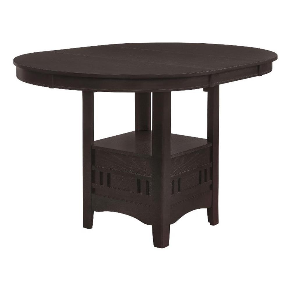 Coaster Lavon Transitional Wood Oval Counter Height Table Espresso