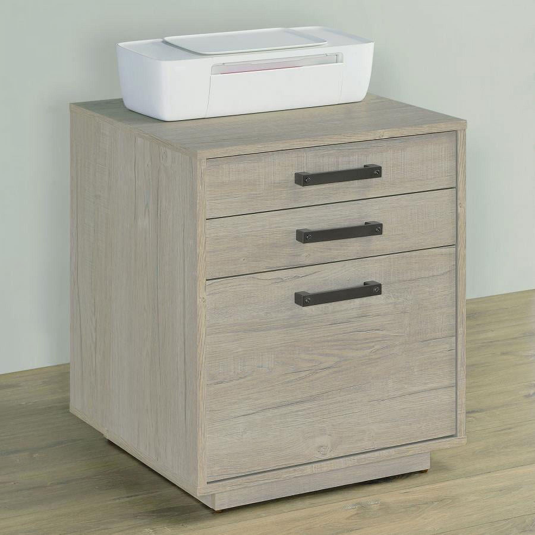 Coaster Loomis Modern 3 Drawer Wood File Cabinet Whitewashed Gray