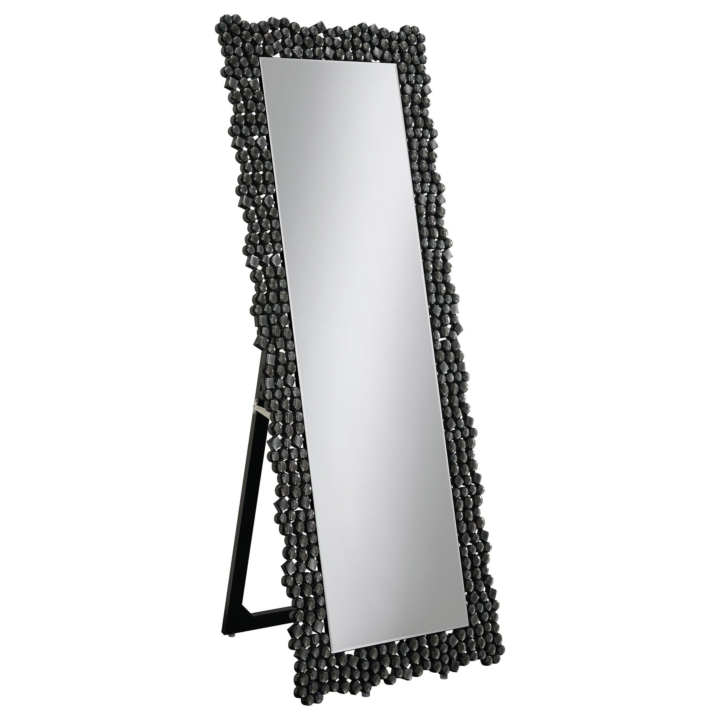 Coaster McKay Silver and Smoky Grey Cheval Floor Mirror