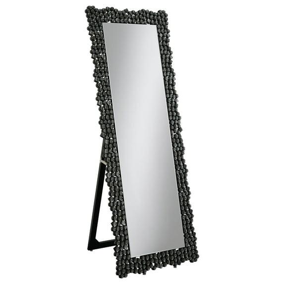 Coaster McKay Silver and Smoky Grey Cheval Floor Mirror