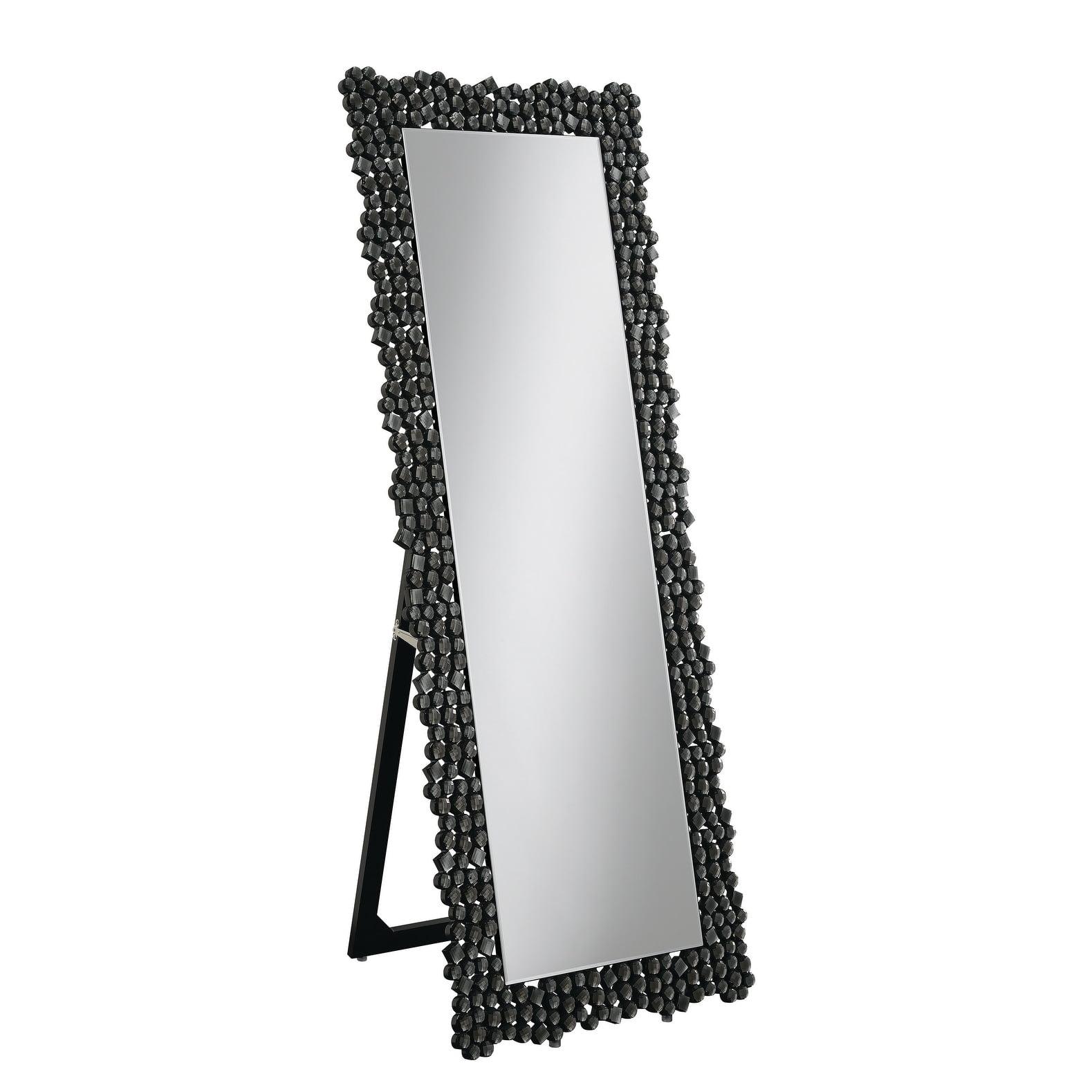 Coaster McKay Silver and Smoky Grey Cheval Floor Mirror