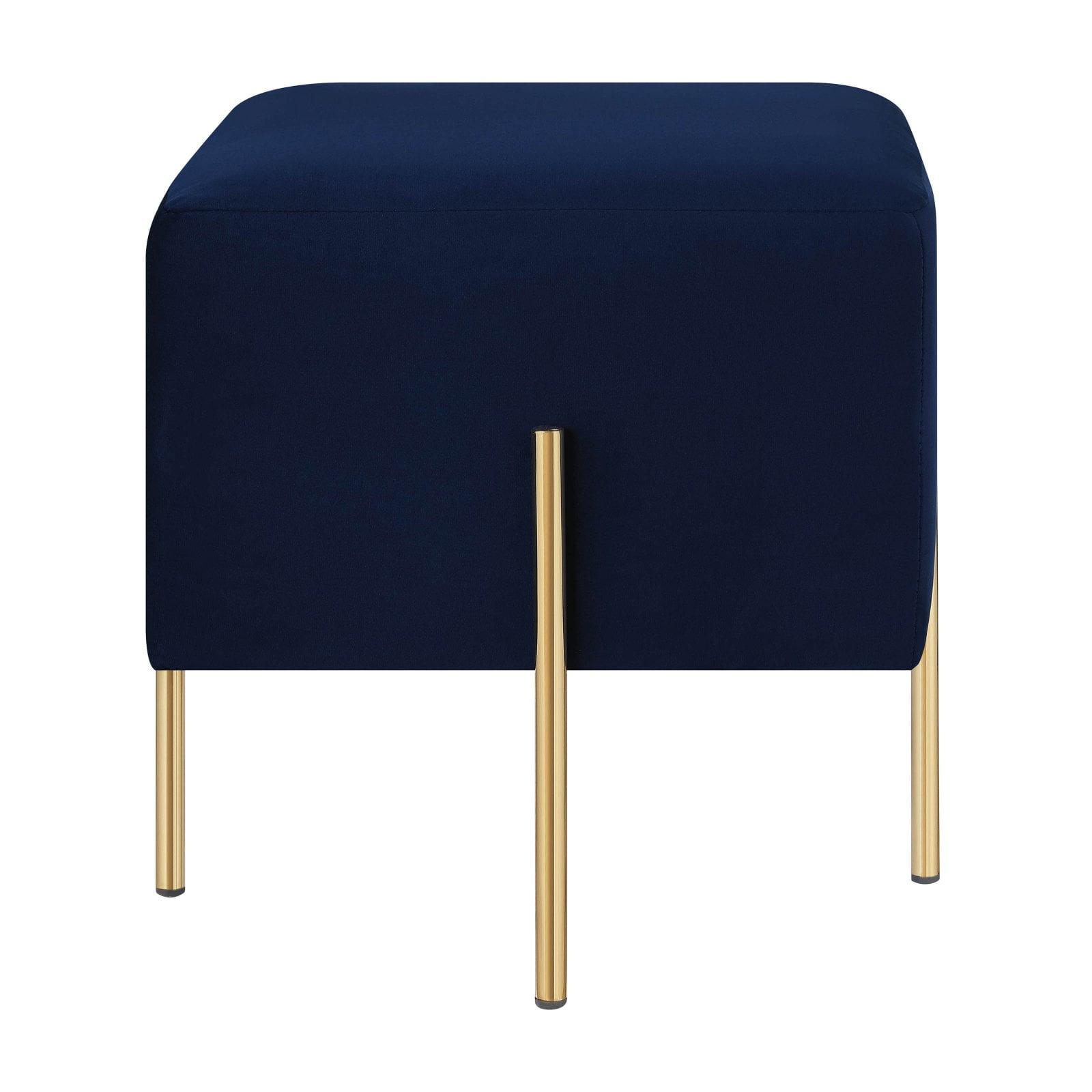 Coaster Modern Blue Velvet Ottoman 910230