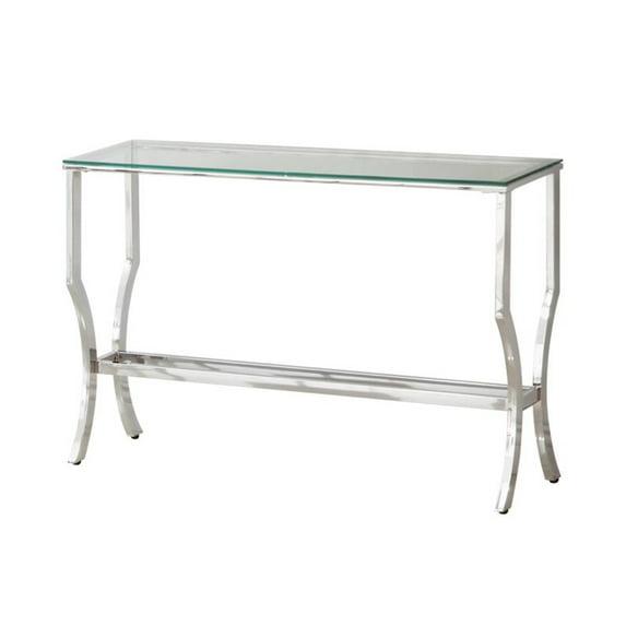 Saide 43.5'' Glass Top Console Table