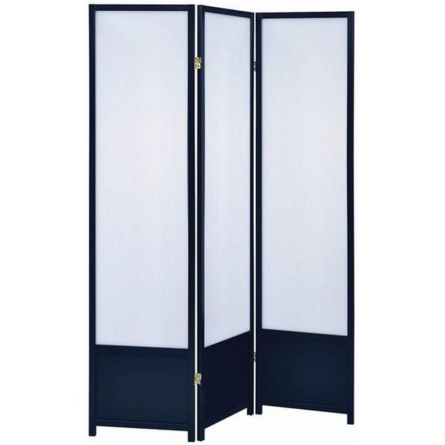 Coaster Home Furnishings Calix 3-panel Folding Floor Screen Translucent and Black