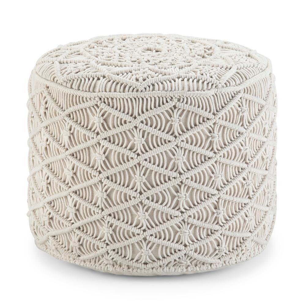 Simpli Home Coates Upholstered Pouf