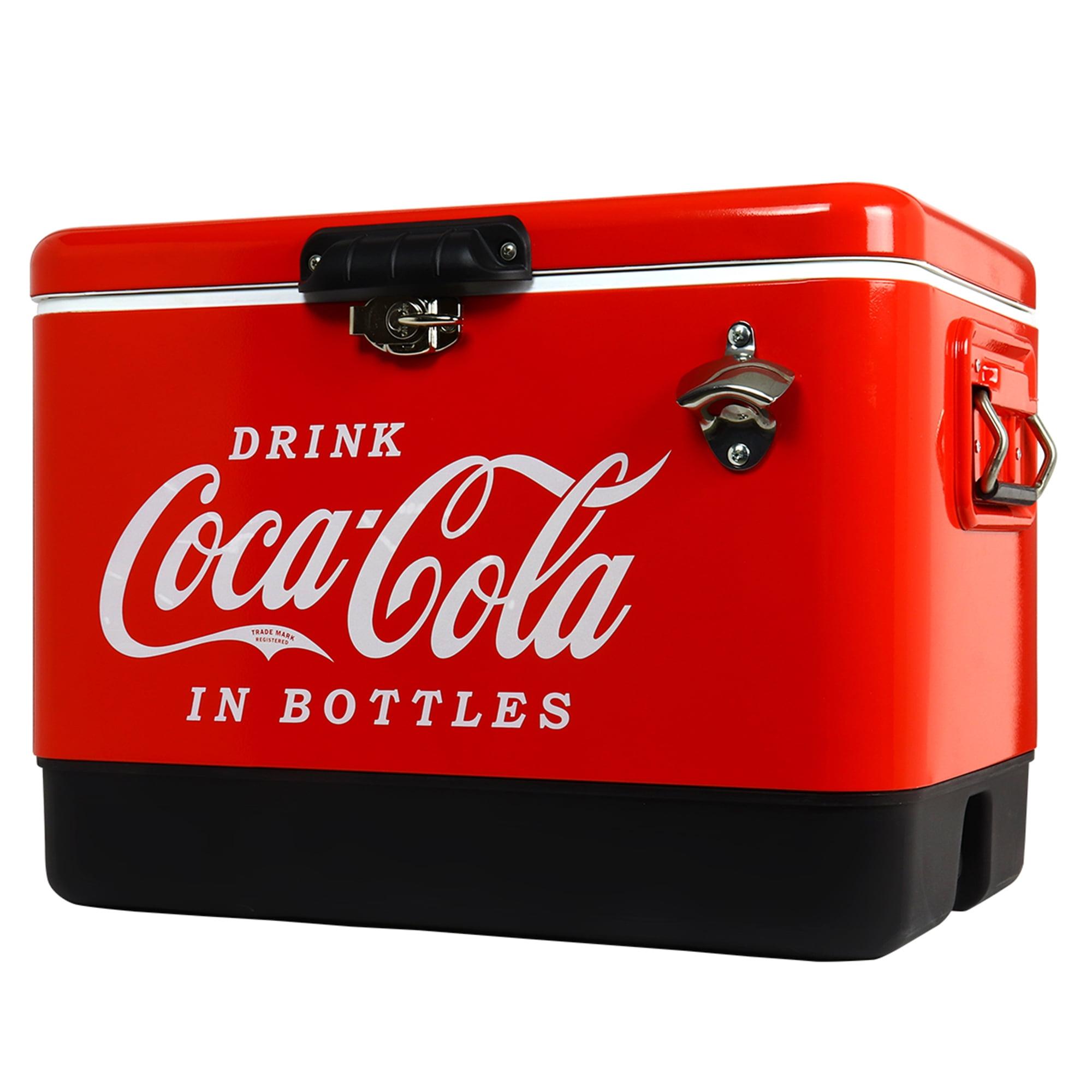 Coca-Cola Coca-Cola Ice Chest Cooler with Bottle Opener, 51L (54 qt), 85 Cans