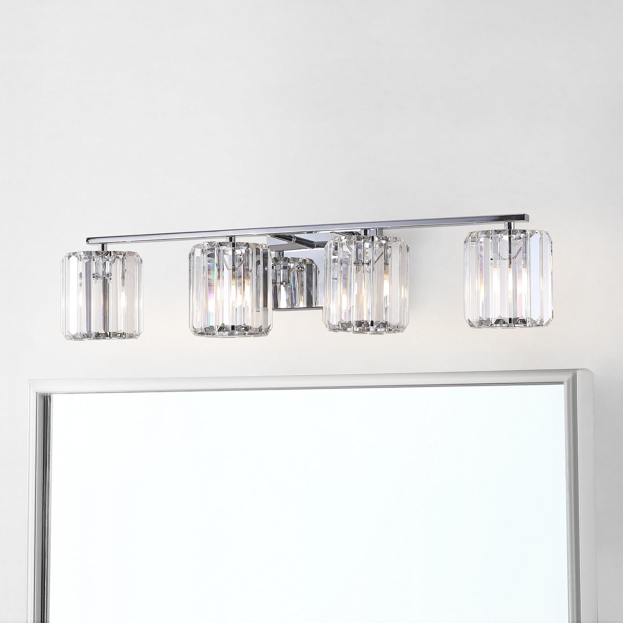 Chrome Glass Prism LED Vanity Light, 29.75"