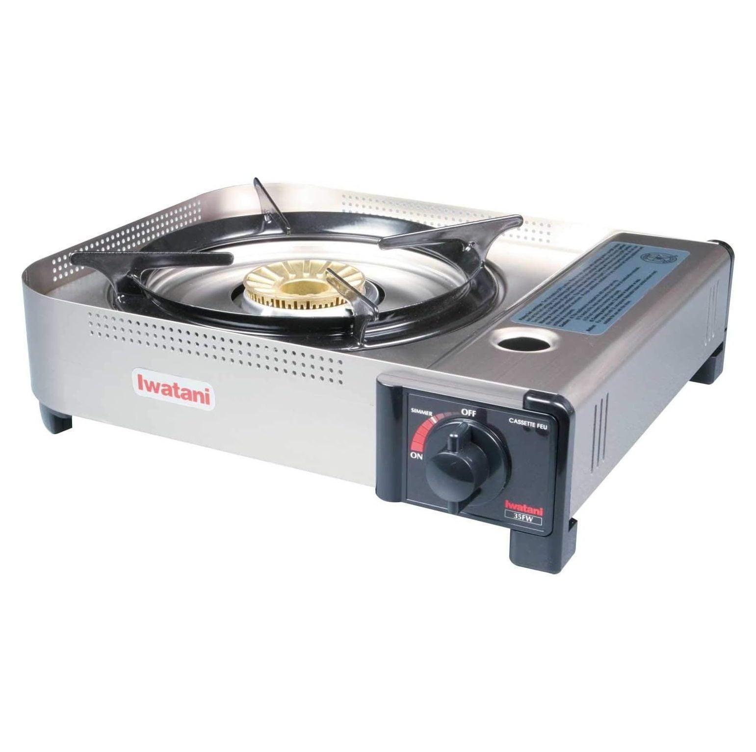 Iwatani Medium Single-Burner Butane Portable Cooktop with Brass Burner