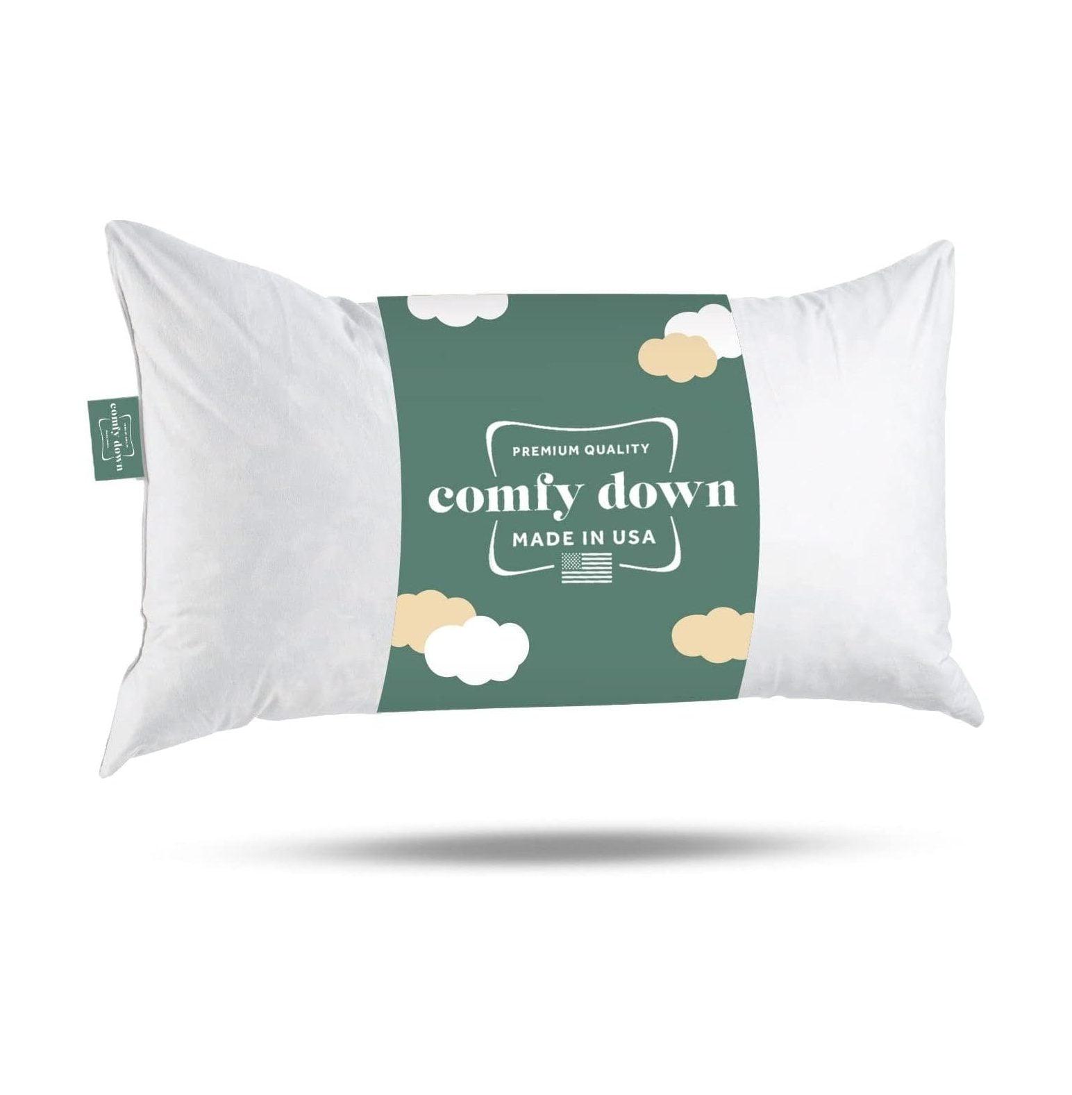 ComfyDown 95% Feather 5% Down, 16 X 20 Rectangle Decorative Pillow Insert, Sham Stuffer - Made in USA