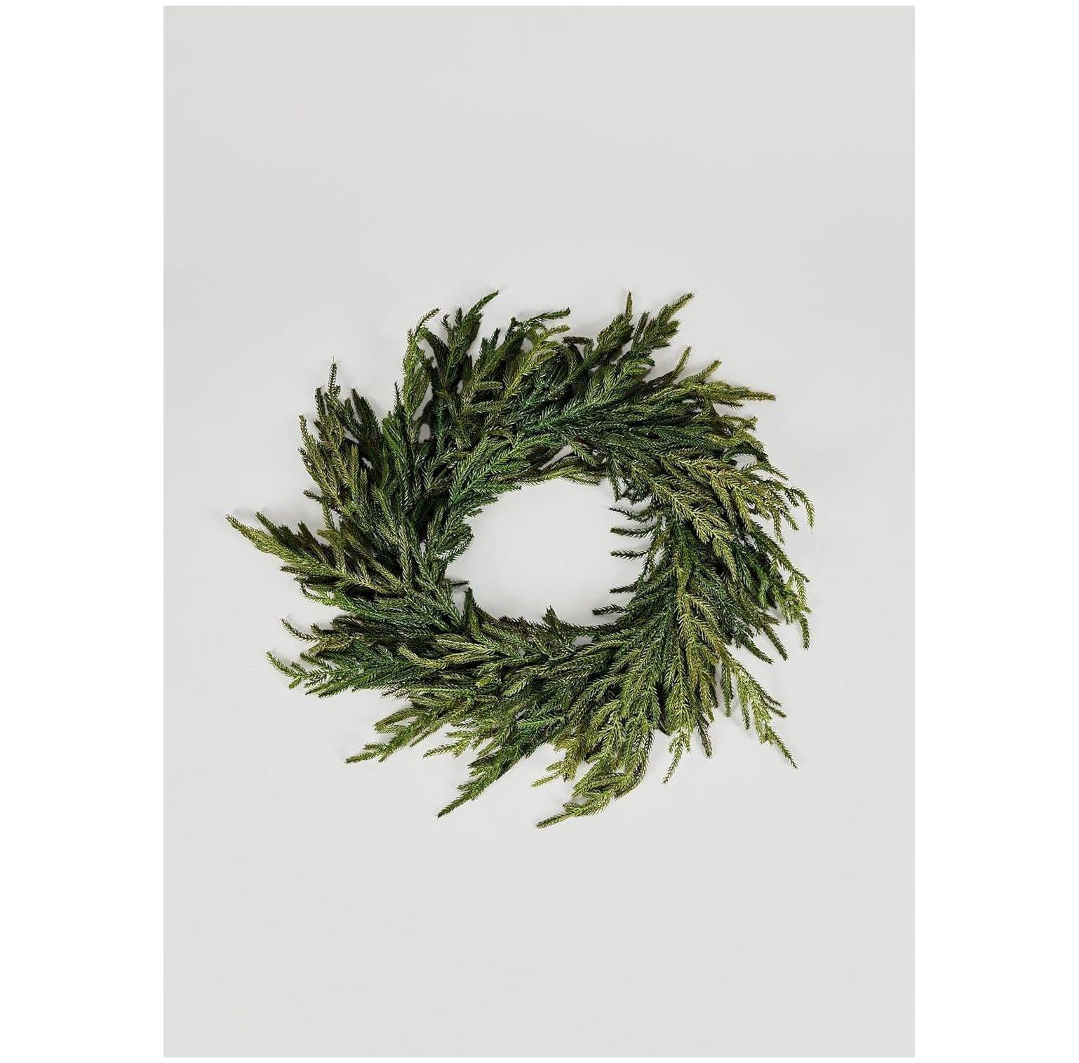 CodYinFI Real Touch Norfolk Pine Wreath - 24"