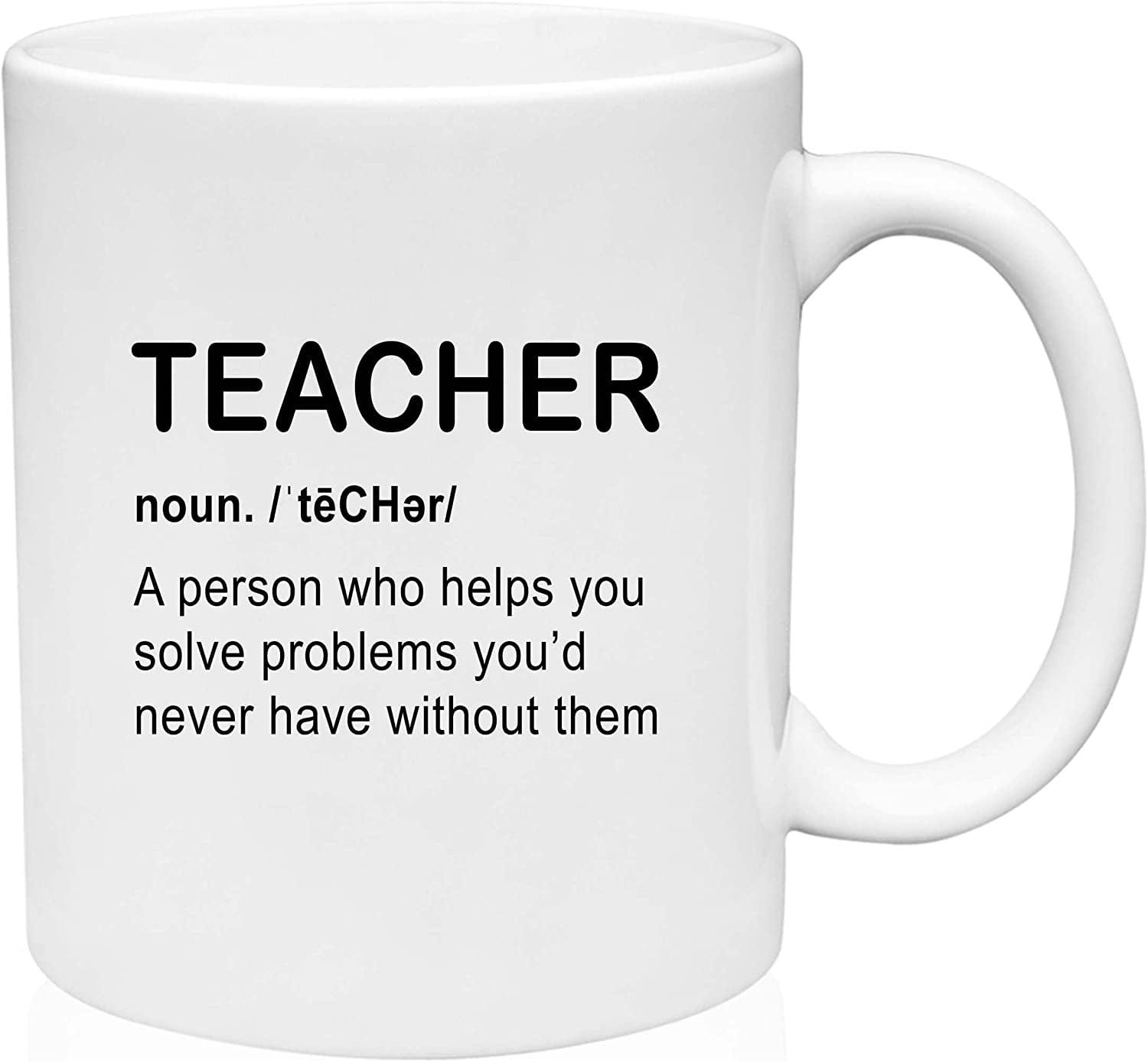 Math Teacher Definition Mug Appreciation Gifts from Students End of the Year Gift to Professor Ceramic Cup 11oz White