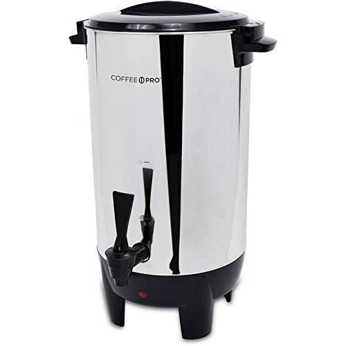 Stainless Steel 30-Cup Coffee Urn with Filter Basket