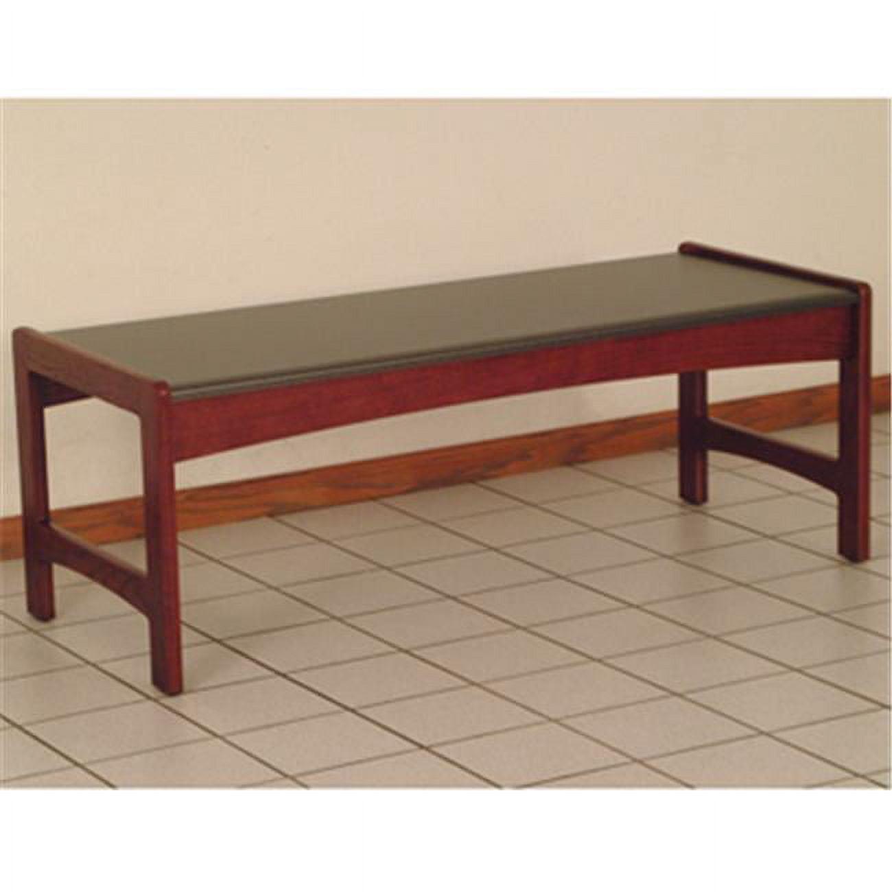 Rectangular Black and Mahogany Oak Coffee Table with Laminate Top