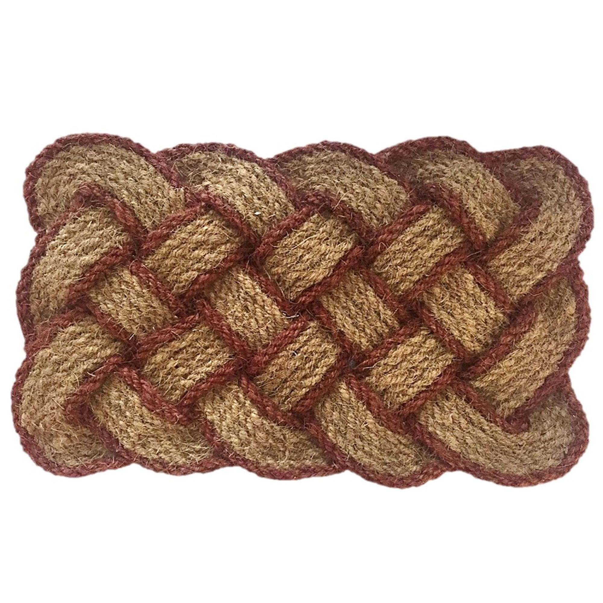 Coir Door Mat Lover's Knot - Brown 18" x 30"