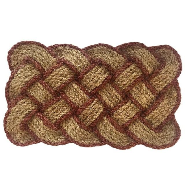 Coir Door Mat Lover's Knot - Brown 18" x 30"