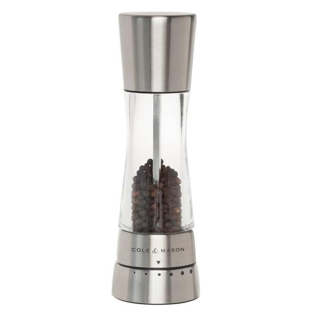 Cole & Mason Derwent Stainless Steel Adjustable Pepper Mill